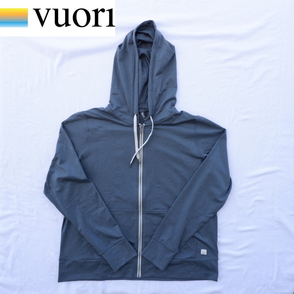 Vuori Coronado Hoodie Jacket Mens Size XL Full Zip Green Kashmir Outdoors Pocket